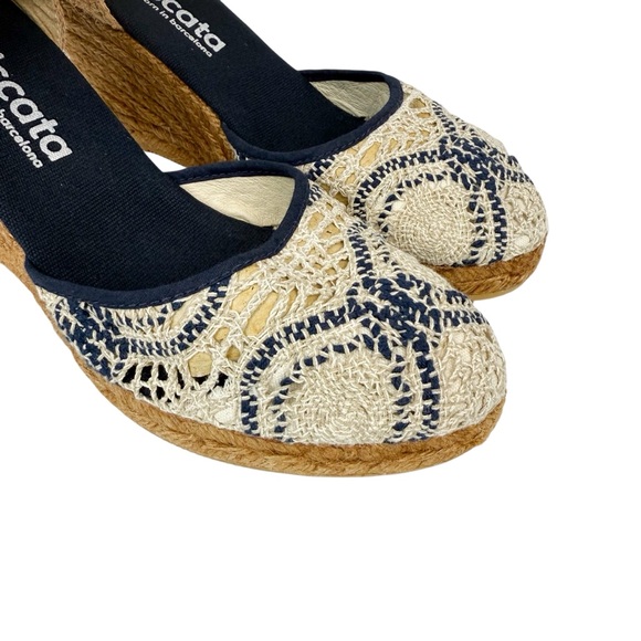 Viscata Barcelona Satuna Limited Edition Canvas Espadrille Wedges Size 9 / 40 - Picture 9 of 16